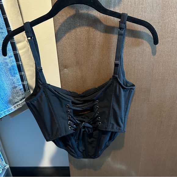 Black Urban Outfitters Corset Top - Picture 2 of 3